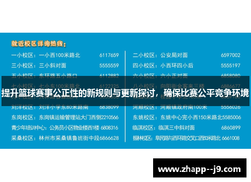 提升篮球赛事公正性的新规则与更新探讨，确保比赛公平竞争环境